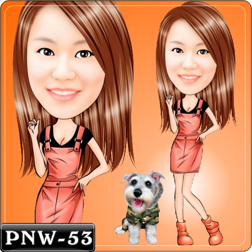 女生人像Q版漫畫PNW-53